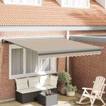 vidaXL Cortina Retractabilă Bej 300 x 250 cm Material textil, Metal vidaXL Cortina Retractabilă Bej 300 x 250 cm Material textil, Metal