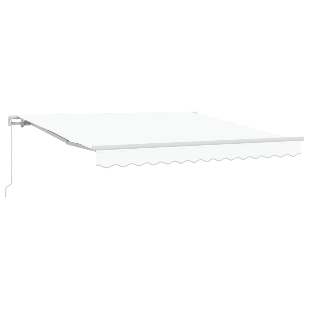 vidaXL Umbra Retractabilă Manuală Albă 300x250 cm