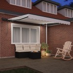 Marchiză Retractabilă Manuală vidaXL cu LED Alb 300x250 cm Marchiză Retractabilă Manuală vidaXL cu LED Alb 300x250 cm