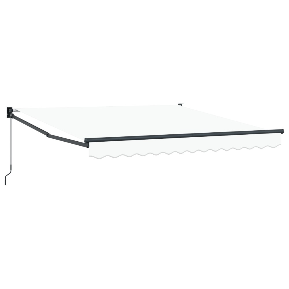 vidaXL Obra Retractabilă Manuală Alb 300x250 cm