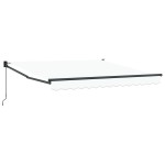 vidaXL Obra Retractabilă Manuală Alb 300x250 cm