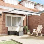 vidaXL Markiză retractabilă automată Alb 300x250 cm vidaXL Markiză retractabilă automată Alb 300x250 cm