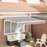vidaXL Pergola Manuală Retractabilă , Gri, 300x250 cm