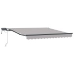 Marcheza retractabilă manuală vidaXL cu LED Gri deschis 300x250 cm Marcheza retractabilă manuală vidaXL cu LED Gri deschis 300x250 cm