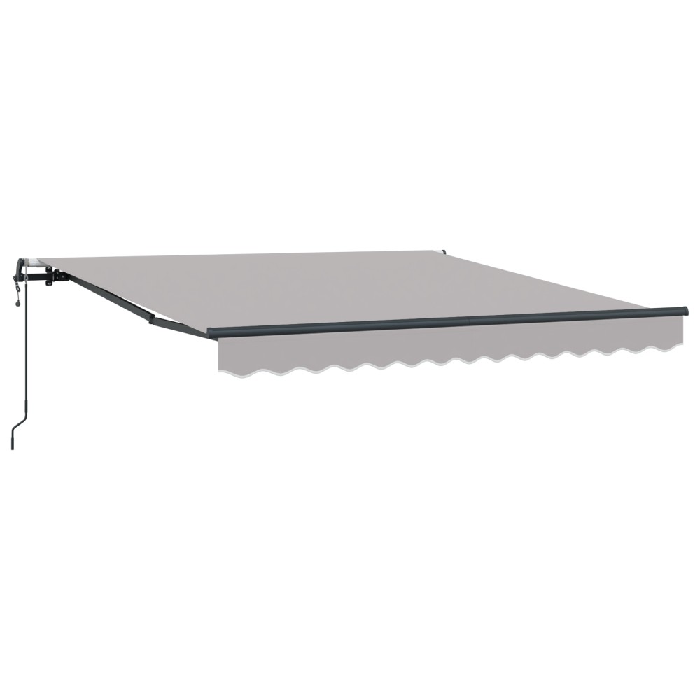 vidaXL Obroc automat retractabil , gri deschis, 300 x 250 cm