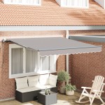 vidaXL Obroc automat retractabil , gri deschis, 300 x 250 cm vidaXL Obroc automat retractabil , gri deschis, 300 x 250 cm