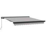 vidaXL Cortina Retractabilă Gri deschis 300 x 250 cm Stofă și Metal