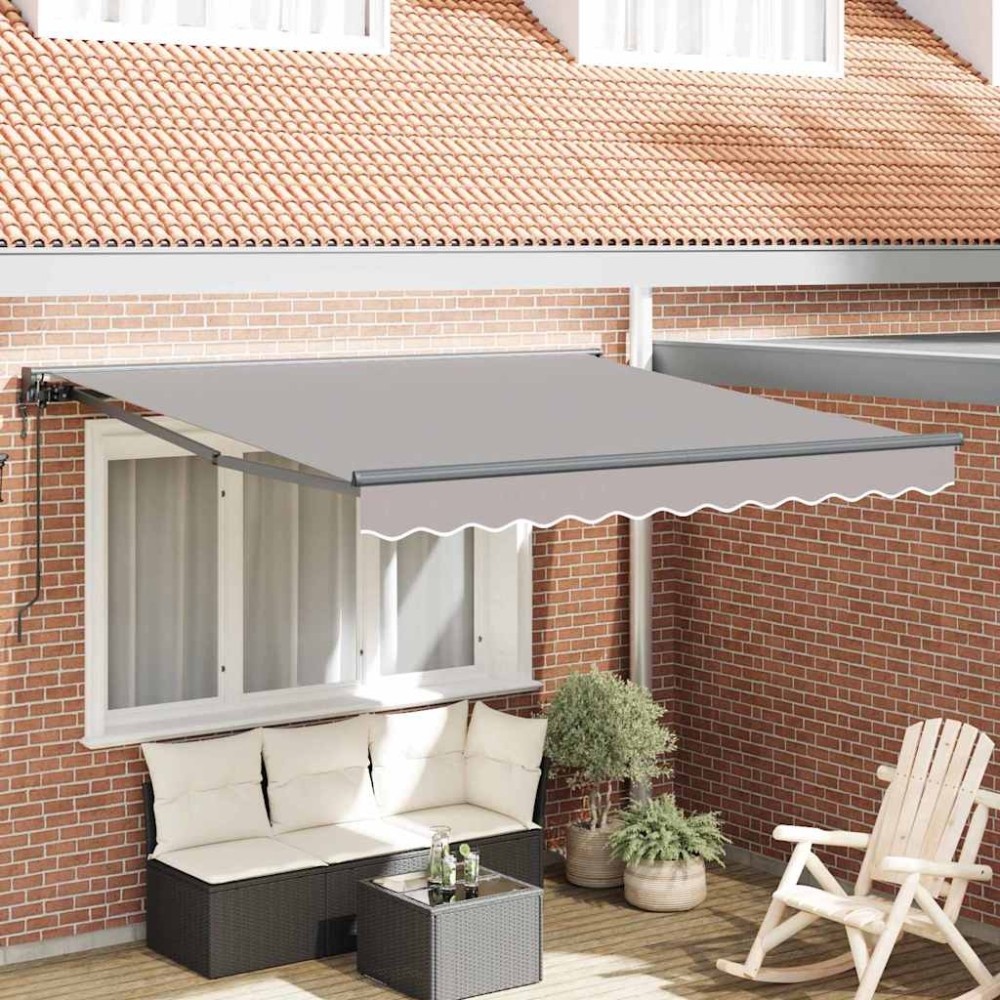vidaXL Cortina Retractabilă Gri deschis 300x250 cm țesătură