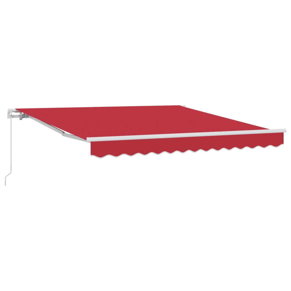 Marchiză manuală retractabilă roșie 300x250 cm