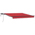 marchiza vidaXL retractabilă manuală cu LED Roșie 300x250 cm marchiza vidaXL retractabilă manuală cu LED Roșie 300x250 cm