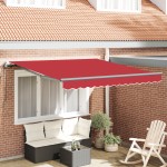 vidaXL Pergolă Retractivă Roșie 300 x 250 cm vidaXL Pergolă Retractivă Roșie 300 x 250 cm