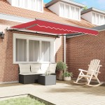 vidaXL Pergolă Retractivă Roșie 300 x 250 cm vidaXL Pergolă Retractivă Roșie 300 x 250 cm