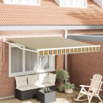 vidaXL Obraz manual retractabil verde și galben 300x250 cm vidaXL Obraz manual retractabil verde și galben 300x250 cm