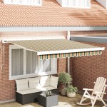 Marchiza Manuală Retractabilă vidaXL Verde și Galben 300x250 cm Marchiza Manuală Retractabilă vidaXL Verde și Galben 300x250 cm
