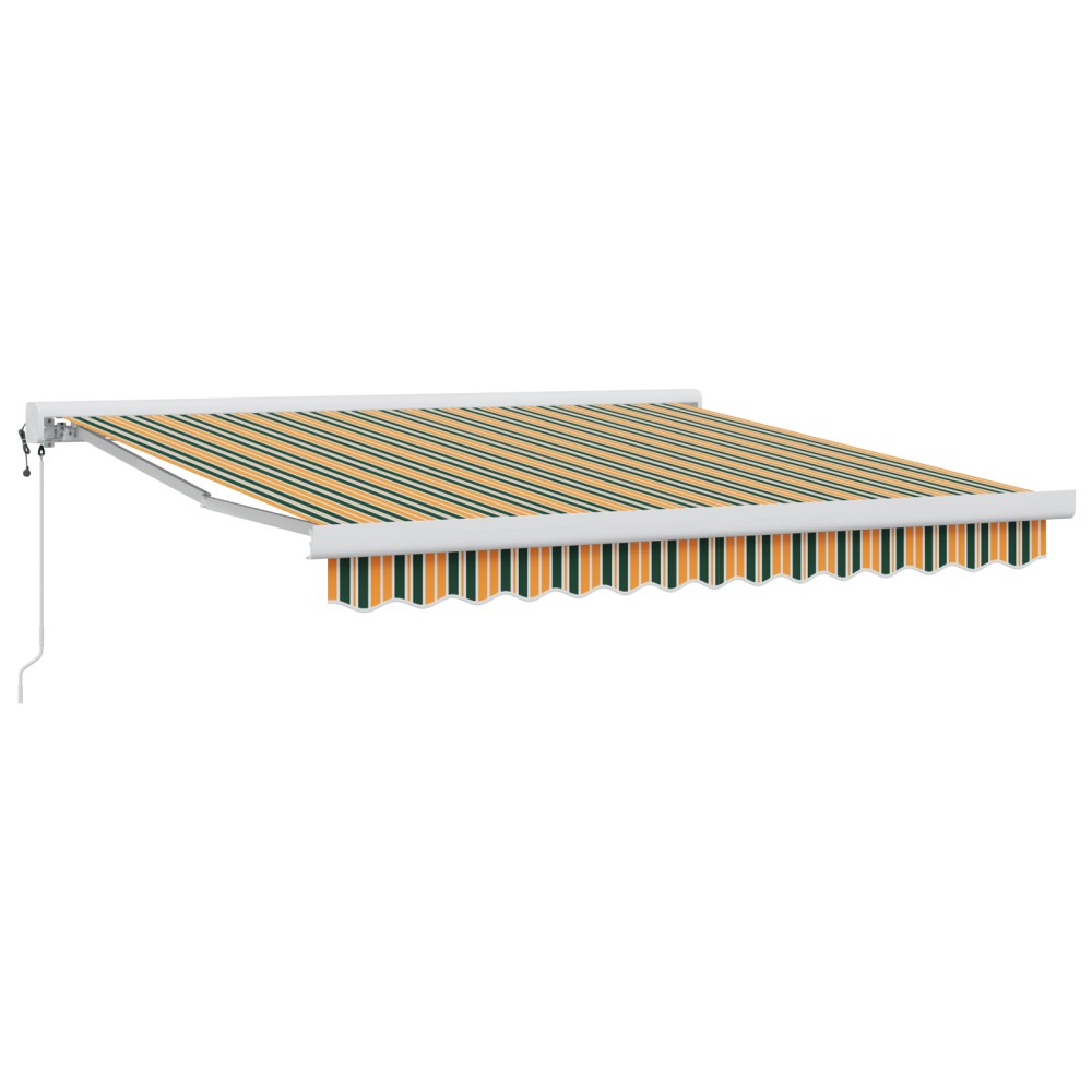 vidaXL Cortina Retractabilă Manual Verde și galben 300 x 250 cm