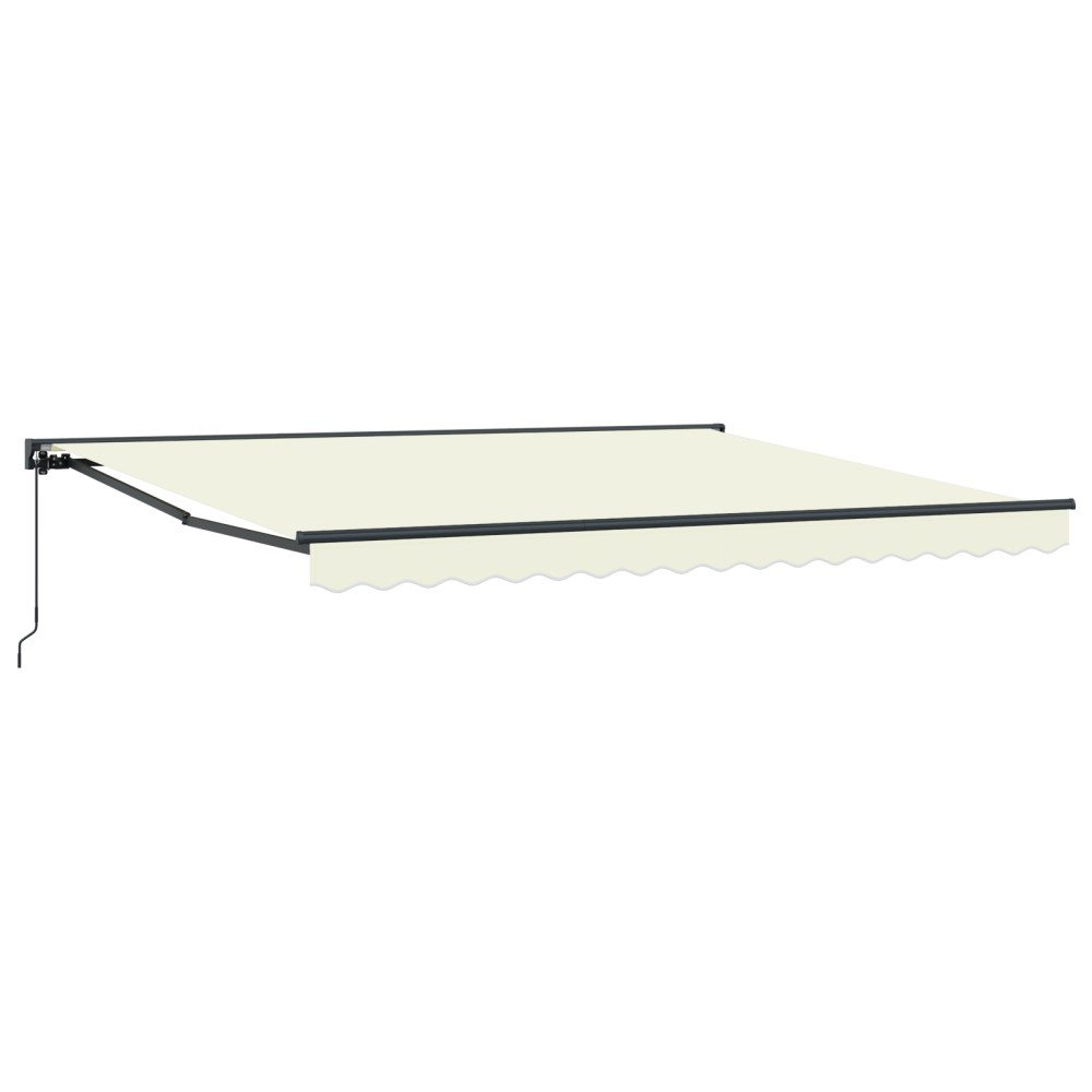 vidaXL Cortina Retractabilă Crem 350 x 250 cm Material textil, Metal