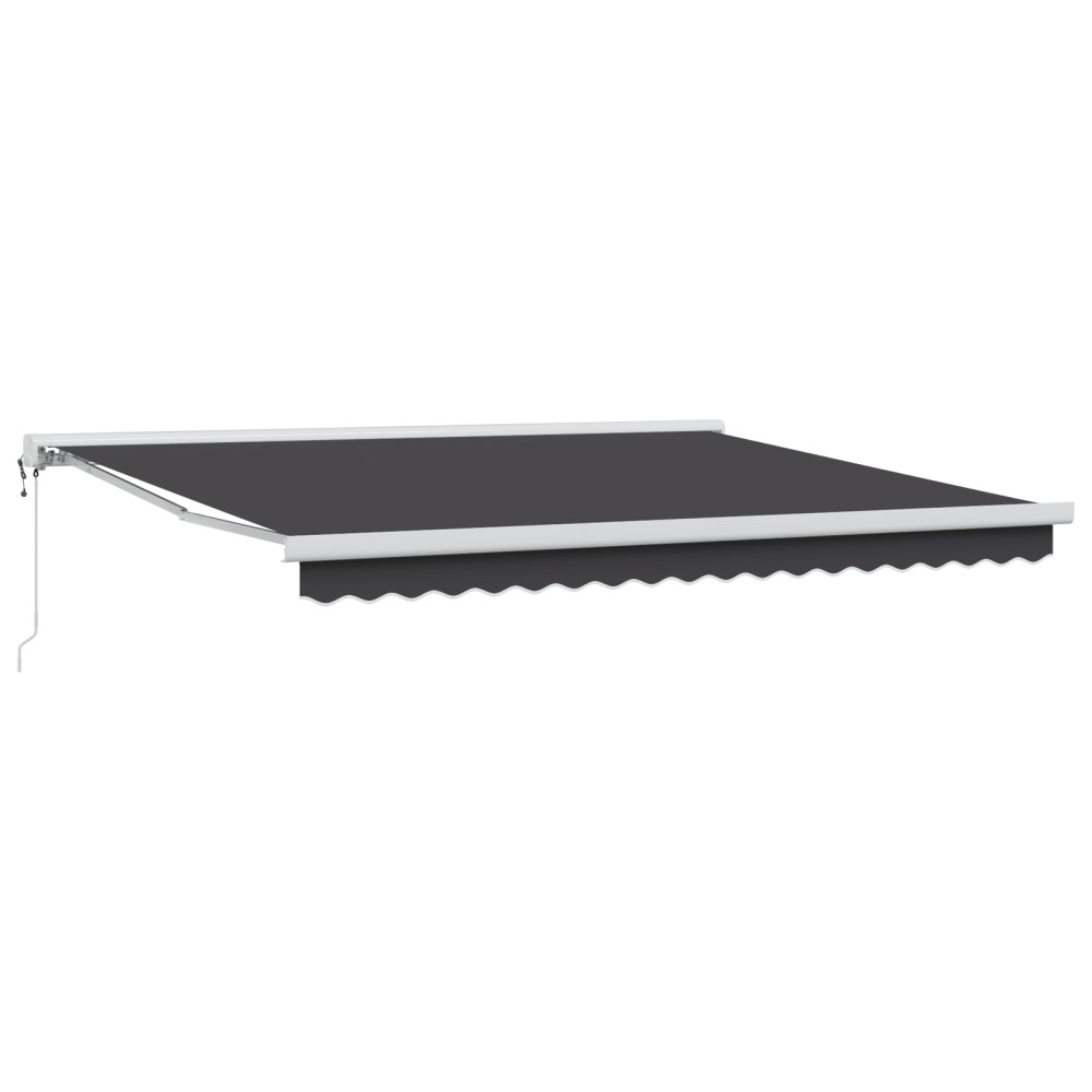 vidaXL Cortina Retractabilă Portocalie și albă 350 x 250 cm