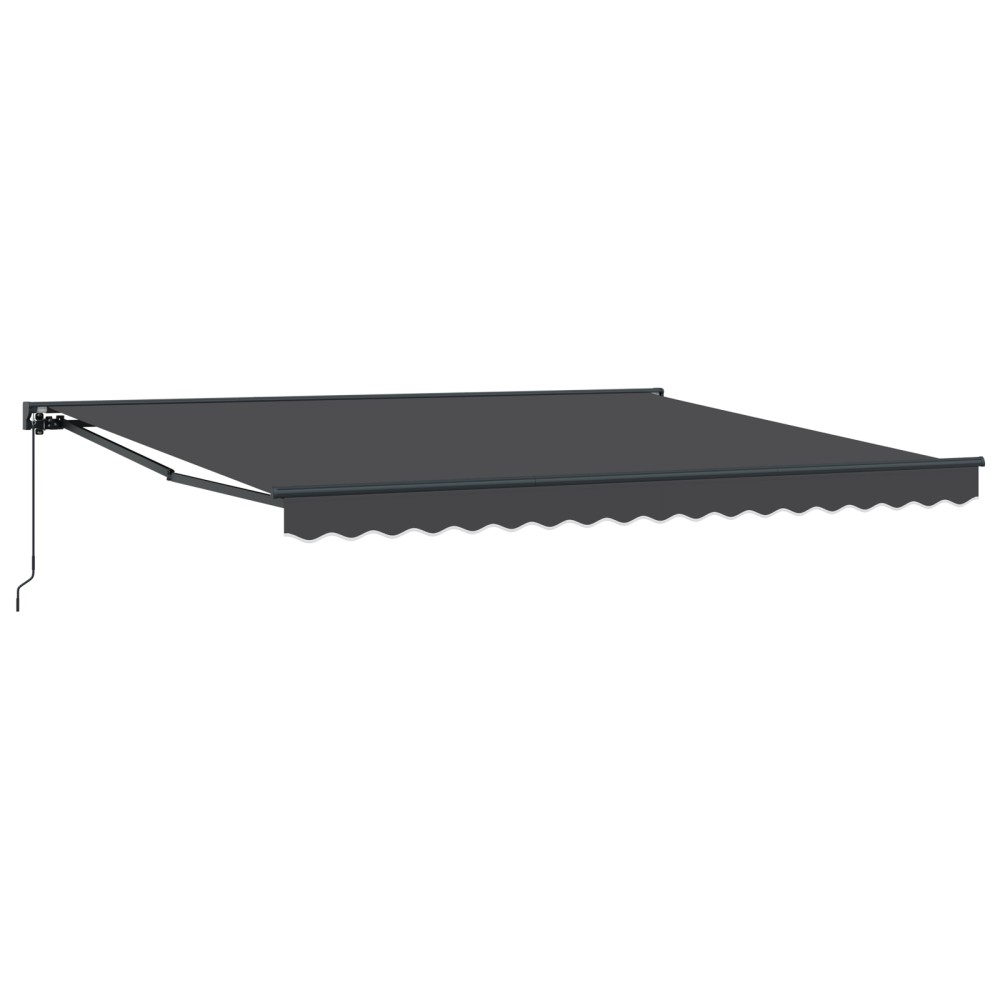 vidaXL Cortina Retractabilă Portocalie și albă 350 x 250 cm