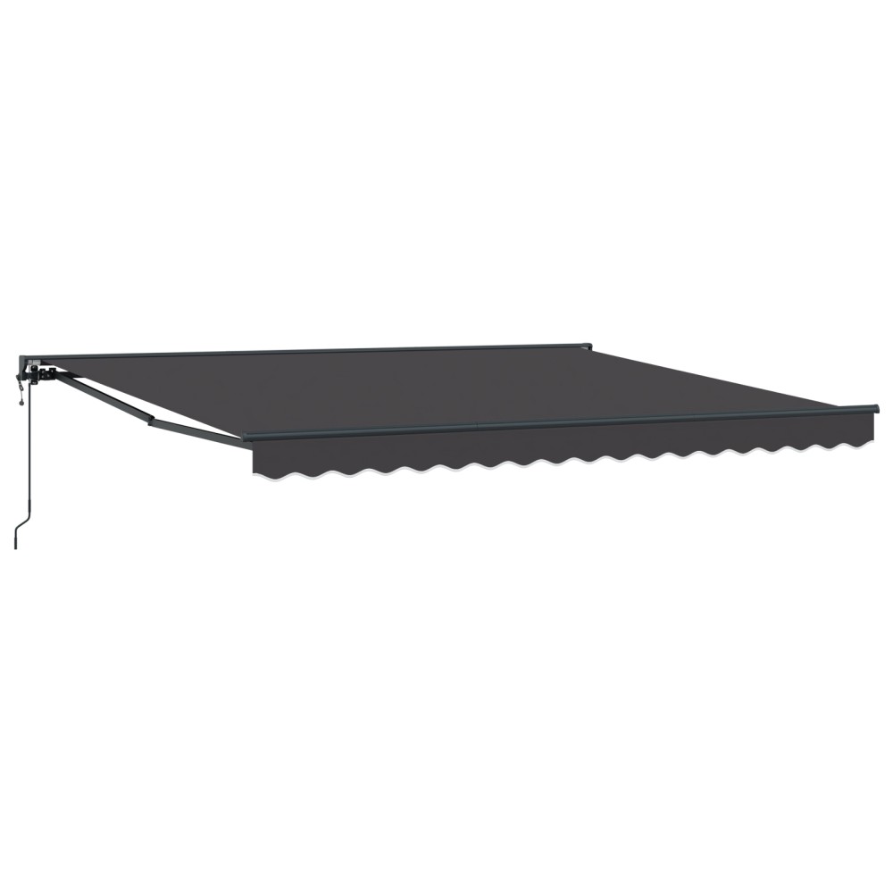 vidaXL Cortina Retractabilă Manual portocaliu și alb 350 x 250 cm