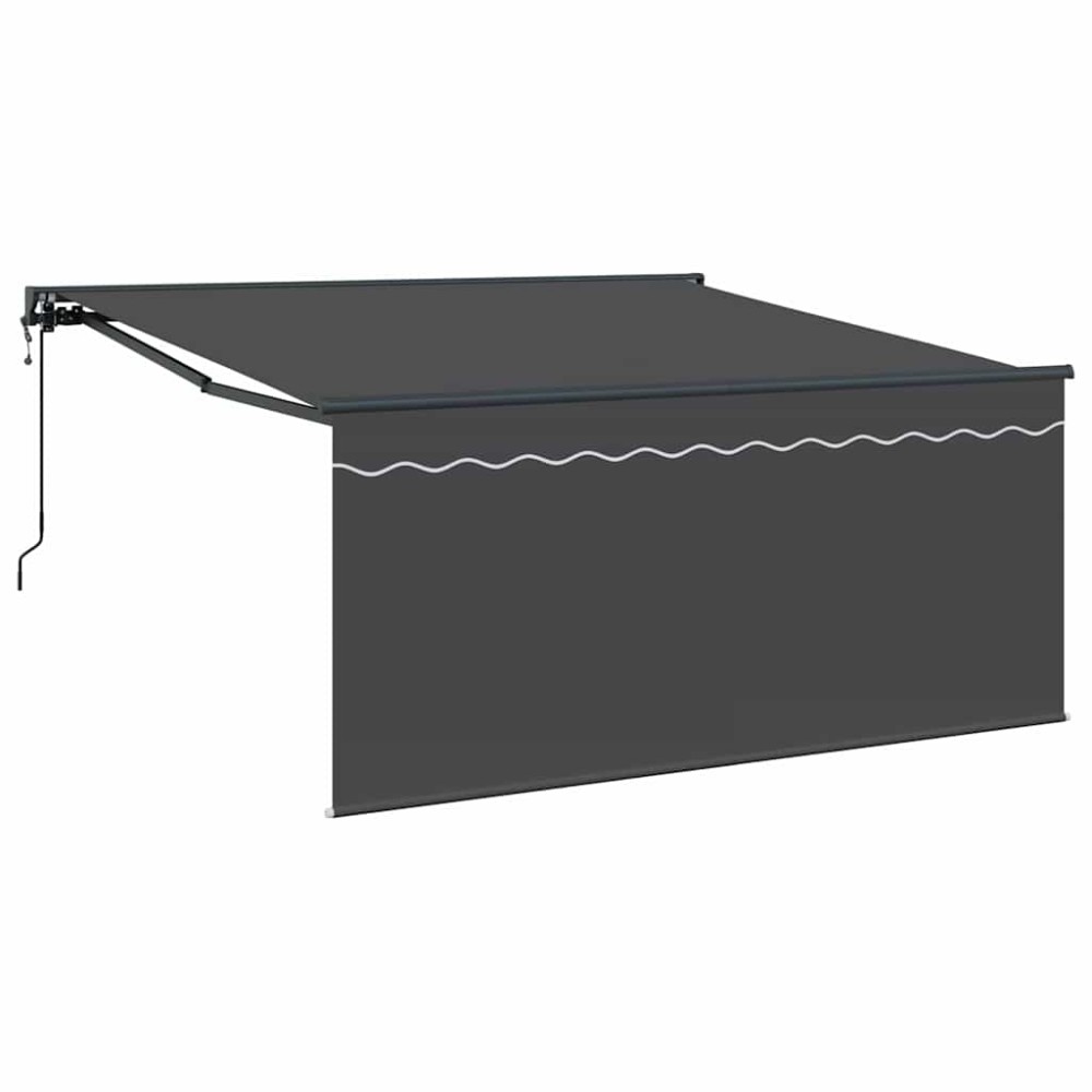 vidaXL Cortina Retractabilă Manual Gri și antracit 350 x 250 cm