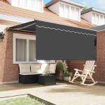 vidaXL Cortina Retractabilă Manual Gri și antracit 350 x 250 cm