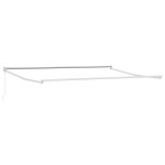 vidaXL Pergolă retractabilă manuală portocalie și maro 350x250 cm vidaXL Pergolă retractabilă manuală portocalie și maro 350x250 cm