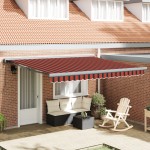 vidaXL Cortina Retractabilă portocaliu și maro 350 x 250 cm țesătură vidaXL Cortina Retractabilă portocaliu și maro 350 x 250 cm țesătură