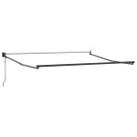 vidaXL Copertină Dungi Roșu și negru 3,5 x 2,5 m Poliester și metal