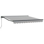 vidaXL Cortina Retractabilă Antracit și Alb 350 x 250 cm