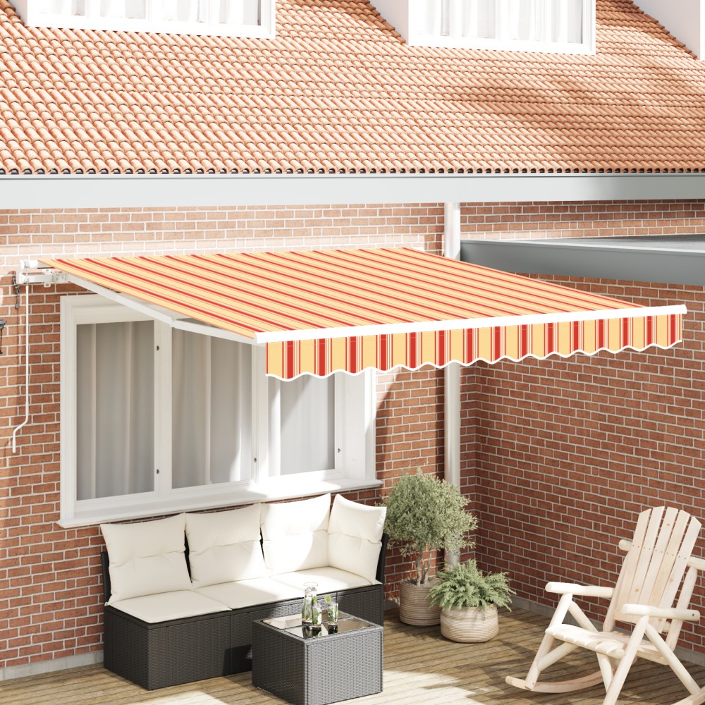 vidaXL Cortina Retractabilă Galben și portocalie 350 x 250 cm