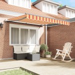 vidaXL Perdeaua retractabilă automată galben și portocaliu, 350x250 cm vidaXL Perdeaua retractabilă automată galben și portocaliu, 350x250 cm