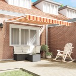 vidaXL Perdea retracabilă manuală galbenă și portocalie 350x250 cm vidaXL Perdea retracabilă manuală galbenă și portocalie 350x250 cm