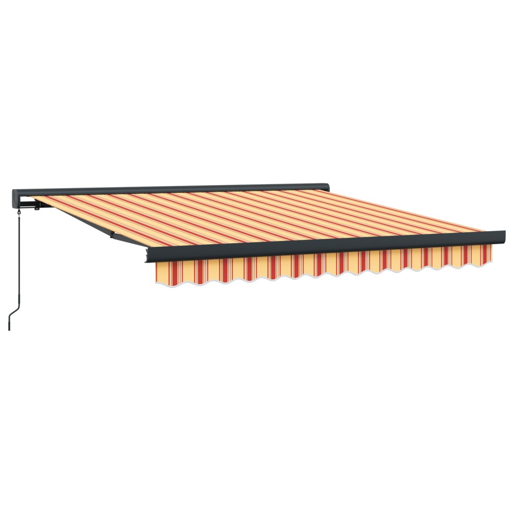 vidaXL Awning retractabil manual - Galben și portocaliu 350x250 cm