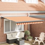vidaXL Paravan de soare retractabil , galben și portocaliu, 350 x 250 cm vidaXL Paravan de soare retractabil , galben și portocaliu, 350 x 250 cm