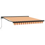 vidaXL Paravan de soare retractabil , galben și portocaliu, 350 x 250 cm vidaXL Paravan de soare retractabil , galben și portocaliu, 350 x 250 cm