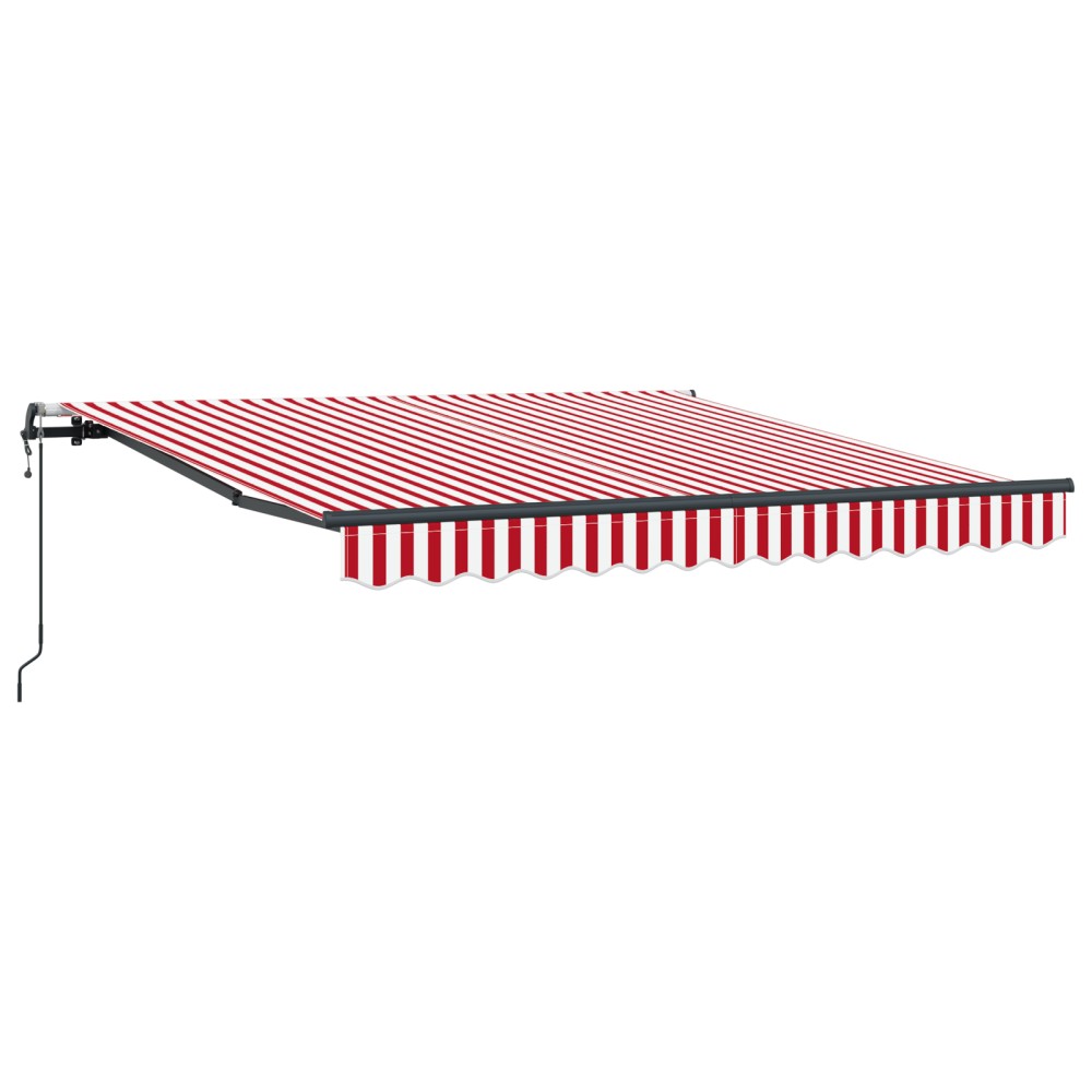 vidaXL Pergola automată , retractabilă, roșie și albă, 350 x 250 cm