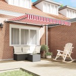 vidaXL Pergola automată , retractabilă, roșie și albă, 350 x 250 cm vidaXL Pergola automată , retractabilă, roșie și albă, 350 x 250 cm