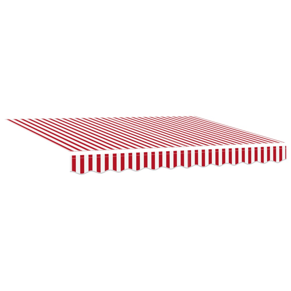 vidaXL Umbra retractabilă roșie cu dungi albe 350x250 cm