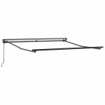 vidaXL Cortina Retractabilă Manual Roșu și Alb 350 x 250 cm