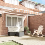 vidaXL Cortina Retractabilă Portocaliu Gri Albastru Alb 350 x 250 cm vidaXL Cortina Retractabilă Portocaliu Gri Albastru Alb 350 x 250 cm