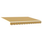 vidaXL Umbra manuală retractabilă cu dungi colorate 350x250 cm