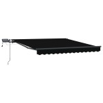 vidaXL Cortina Retractabilă Manual Negru 350 x 250 cm țesătură vidaXL Cortina Retractabilă Manual Negru 350 x 250 cm țesătură