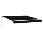 marchiză manuală retractabilă vidaXL Neagră 350x250 cm