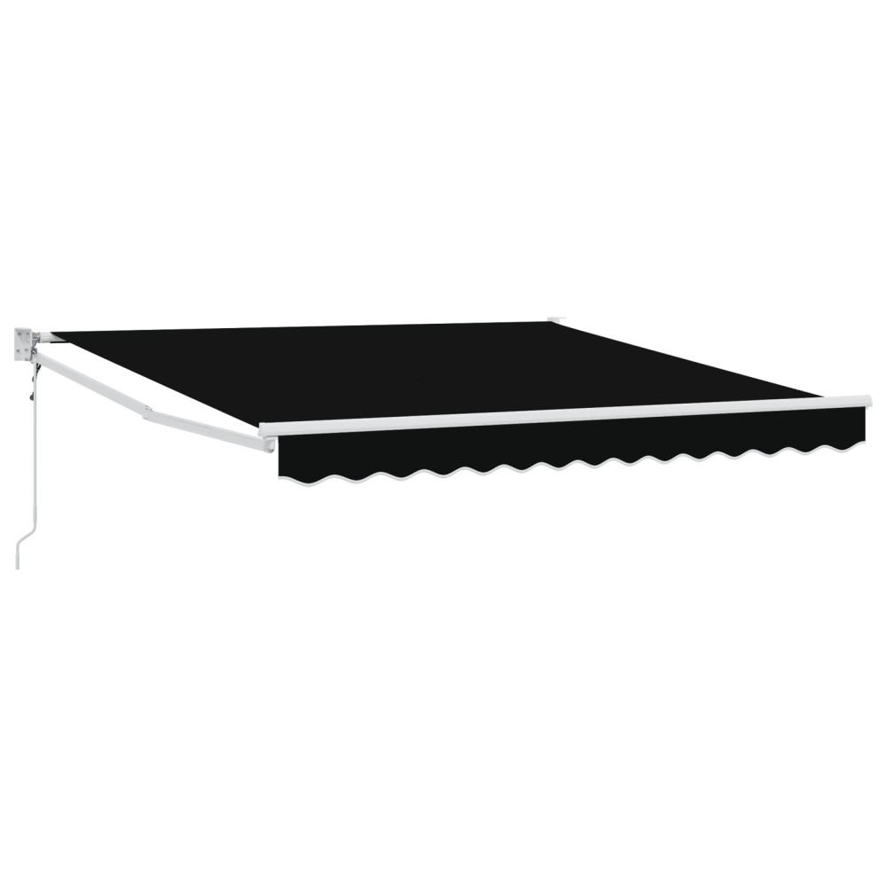 Marchiza retractabilă automată vidaXL Negru 350x250 cm