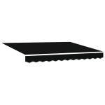Marchiză manuală retractabilă vidaXL neagră 350x250 cm