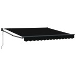 Marchiza retractabilă automată vidaXL Neagră 350x250 cm Marchiza retractabilă automată vidaXL Neagră 350x250 cm