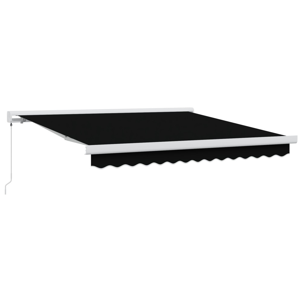 Marchiză manuală retractabilă vidaXL Negru 350x250 cm