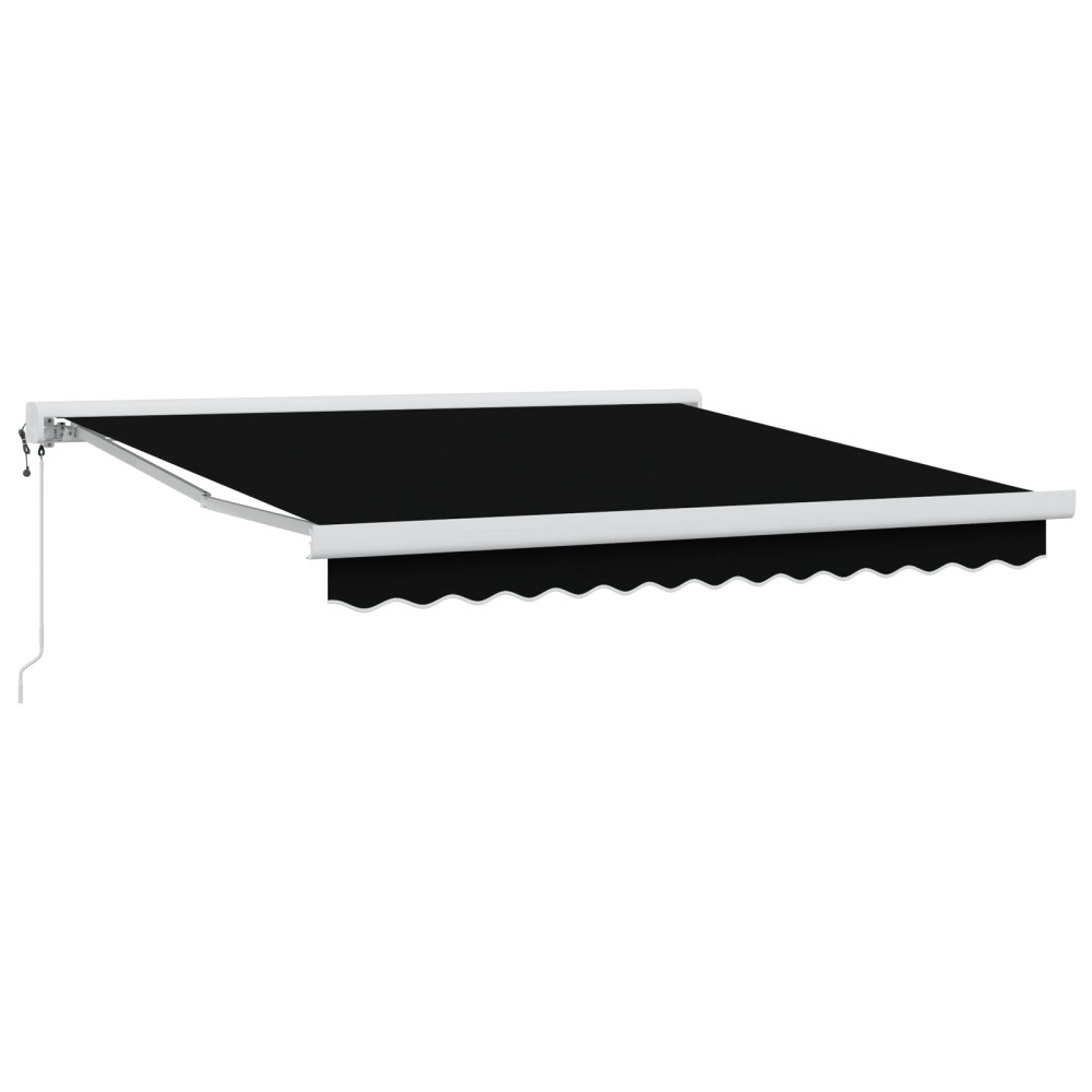 vidaXL Markiza Retractabilă Automată Neagră 350x250 cm