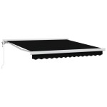 vidaXL Markiza Retractabilă Automată Neagră 350x250 cm