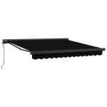 vidaXL Cortina Retractabilă Negru 350 x 250 cm Material textil, Metal vidaXL Cortina Retractabilă Negru 350 x 250 cm Material textil, Metal